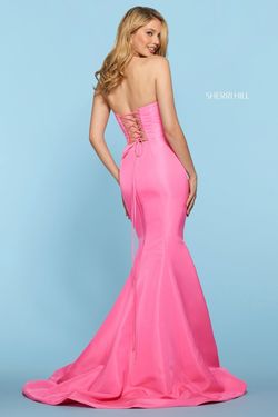 Sherri Hill Green Size 10 Corset Floor Length Side Slit Mermaid Dress on Queenly