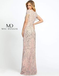 Style 4715 Mac Duggal Nude Size 6 Sheer Mini A-line Dress on Queenly