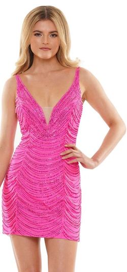 Style 2833 Colors Pink Size 4 2833 Mini Cocktail Dress on Queenly