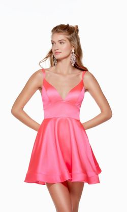 Style 3126 Barbie pink Alyce Paris Pink Size 10 Jersey Plunge Cocktail Dress on Queenly