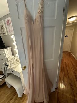 Jovani Pink Size 6 Floor Length Prom A-line Dress on Queenly