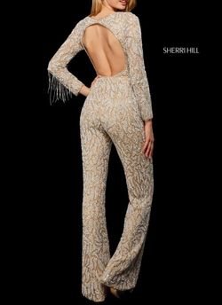 Style 53277 Sherri Hill Nude Size 0 50 Off Sleeves Jumpsuit Dress on Queenly