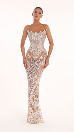 Style AD6209 Albina Dyla Silver Size 0 Floor Length Tall Height Ad6209 Straight Dress on Queenly