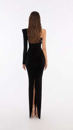 Style AD5709 Albina Dyla Black Tie Size 16 Ad5709 Tall Height Side slit Dress on Queenly