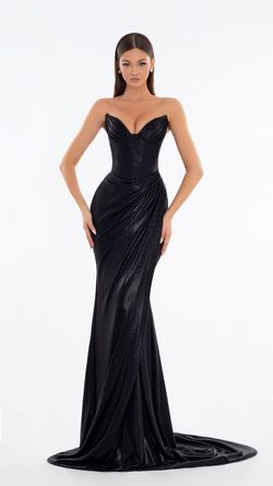 Style AD6112 Albina Dyla Black Size 0 Floor Length Jersey Straight Dress on Queenly