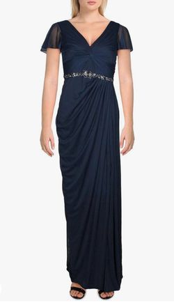 Adrianna Papell Blue Size 14 A-line Dress on Queenly