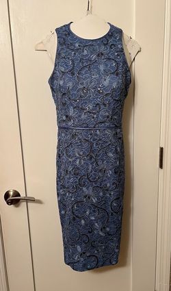 Vince Camuto Blue Size 4 Homecoming High Neck Cocktail Dress on Queenly