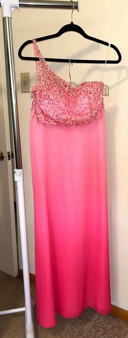 Alyce Designs Pink Size 2 Polyester Black Tie Prom A-line Dress on Queenly