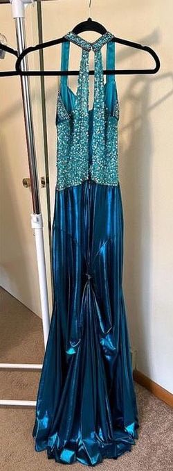 Studio 17 Blue Size 6 Prom Polyester Free Shipping Train Dress on Queenly