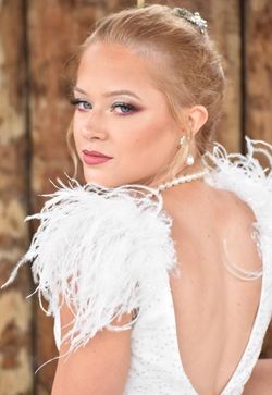 Sherri Hill White Size 0 Feather Wedding Free Shipping 50 Off Ball gown on Queenly