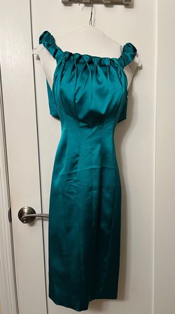 Karen Millen Green Size 2 Midi Square Cocktail Dress on Queenly