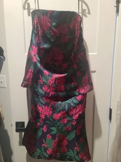 Eloqui  Multicolor Size 22 Plus Size Prom Cocktail Dress on Queenly