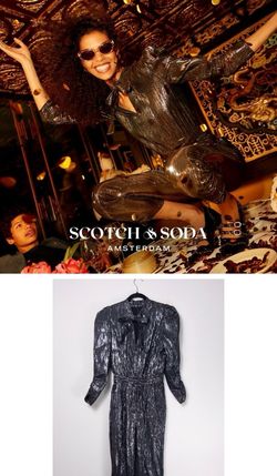 Scotch & soda Silver Size 4 Blazer Pockets Jumpsuit Dress on Queenly