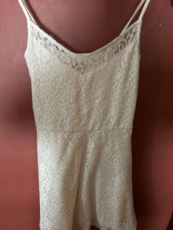 Hollister White Size 4 Casual Sorority Rush A-line Dress on Queenly