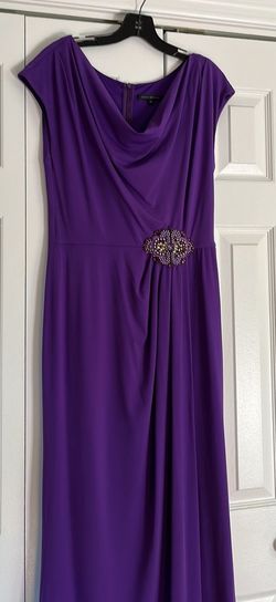 David Meister Purple Size 10 Free Shipping Floor Length Military Straight Dress on Queenly