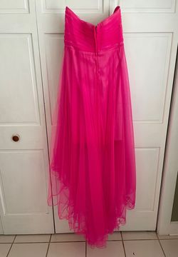 Mac Duggal Pink Size 16 Barbiecore Prom High Low Cocktail Dress on Queenly
