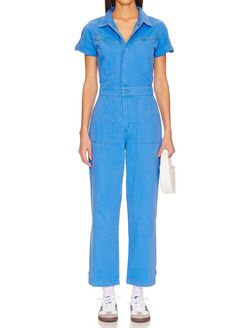 Style 1-1066485370-70 PISTOLA Blue Size 0 Pockets Free Shipping Jumpsuit Dress on Queenly