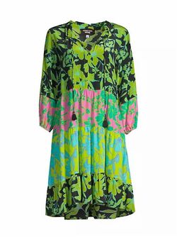 Style 1-1130250491-70 Johnny Was Green Size 0 Silk Cocktail Dress on Queenly