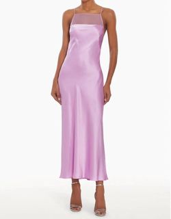 Style 1-1222697429-70 Amanda Uprichard Pink Size 0 Floor Length Silk Military Straight Dress on Queenly