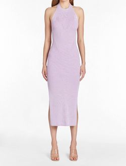 Style 1-1240580014-892 Amanda Uprichard Purple Size 8 Halter Tall Height Side Slit Cocktail Dress on Queenly