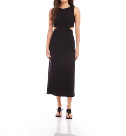 Style 1-1268910293-892 Fifteen Twenty Black Size 8 Side Slit Polyester Cocktail Dress on Queenly