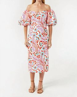 Style 1-1297088848-49 RHODE White Size 4 Print Sleeves Cocktail Dress on Queenly