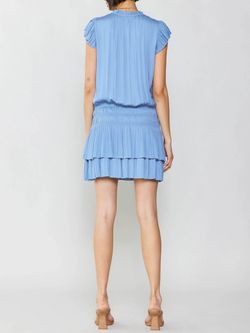 Style 1-1311753072-149 current air Blue Size 12 Tall Height Mini Polyester Cap Sleeve Cocktail Dress on Queenly