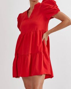 Style 1-1419940565-74 entro Red Size 4 Pockets Polyester Tall Height Cocktail Dress on Queenly