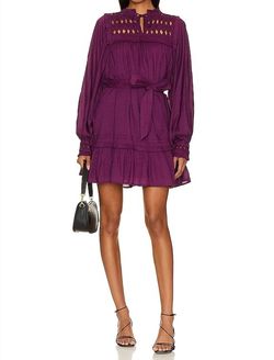 Style 1-1588190458-70 Cleobella Purple Size 0 1-1588190458-70 Mini Ruffles Cocktail Dress on Queenly