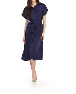 Style 1-1647152242-1691 Papillon Blue Size 16 High Neck Navy Cocktail Dress on Queenly