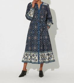 Style 1-1751893929-74 Cleobella Blue Size 4 1-1751893929-74 Long Sleeve Sleeves Cocktail Dress on Queenly