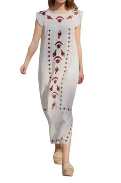 Style 1-1796232049-892 Never a Wallflower White Size 8 Boat Neck Embroidery Straight Dress on Queenly