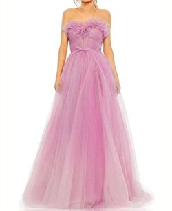 Style 1-1803306566-1498 MAC DUGGAL Purple Size 4 Tall Height Lavender Free Shipping Polyester Ball gown on Queenly