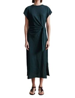 Style 1-1814223815-70 APIECE APART Green Size 0 Black Tie Side Slit Cocktail Dress on Queenly