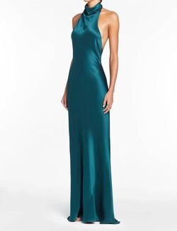 Style 1-2156641883-892 Amanda Uprichard Green Size 8 Halter Free Shipping Tall Height Straight Dress on Queenly