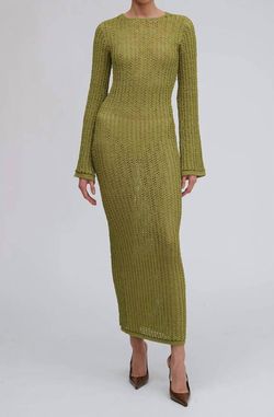 Style 1-2163800767-74 RONNY KOBO Green Size 4 1-2163800767-74 Jersey Military Straight Dress on Queenly