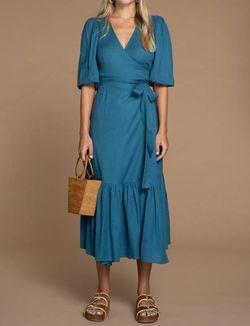Style 1-2186258040-149 Olivia James the Label Blue Size 12 Tall Height Sleeves Free Shipping Cocktail Dress on Queenly