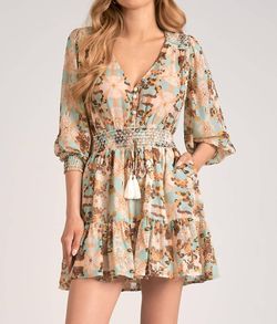 Style 1-2380047241-149 ELAN Nude Size 12 Print Free Shipping Cocktail Dress on Queenly
