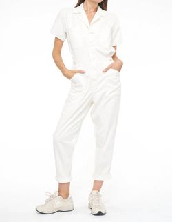 Style 1-2401018825-149 PISTOLA White Size 12 Floor Length Engagement Bachelorette Mini Jumpsuit Dress on Queenly
