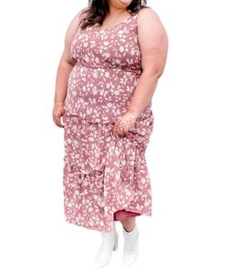 Style 1-266979196-1464 Blu Pepper Pink Size 28 Military Floor Length Floral Straight Dress on Queenly