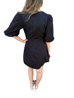 Style 1-2678640538-74 Anna Cate Black Size 4 Tall Height Mini Cocktail Dress on Queenly
