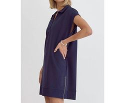 Style 1-2725704893-149 Style USA Blue Size 12 Polyester Sheer Pockets Mini Cocktail Dress on Queenly