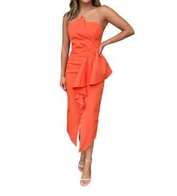 Style 1-2897563829-70 ELLIATT Orange Size 0 1-2897563829-70 Free Shipping Tall Height Cocktail Dress on Queenly