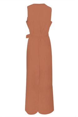 Style 1-2950499554-1901 Ulla Johnson Orange Size 6 Floor Length Belt Jumpsuit Dress on Queenly
