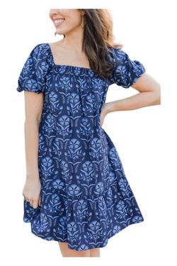 Style 1-3310628898-74 VICTORIA DUNN Blue Size 4 Mini 1-3310628898-74 Cocktail Dress on Queenly