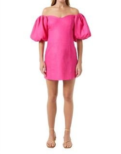 Style 1-3504194565-649 RHODE Pink Size 2 Barbiecore Tall Height Sleeves Free Shipping Sorority Rush Cocktail Dress on Queenly