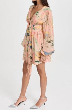 Style 1-3522298108-74 ALEXIS Pink Size 4 Sleeves Polyester Print Cocktail Dress on Queenly
