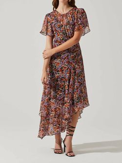 Style 1-3555344261-70 ASTR Orange Size 0 Polyester Print Sleeves Cocktail Dress on Queenly
