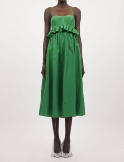 Style 1-3569818994-1498 Ulla Johnson Green Size 4 Spaghetti Strap Cocktail Dress on Queenly