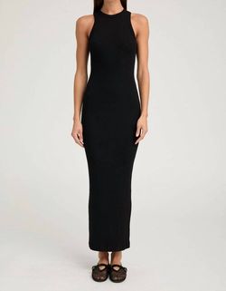 Style 1-3629615077-149 SPRWMN Black Size 12 High Neck Straight Dress on Queenly